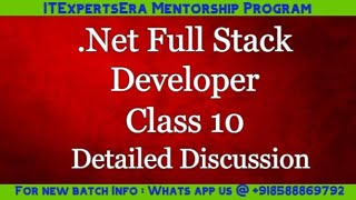 ITExpertsEra February 2023 Batch | .Net Full Stack Engineer | Class10