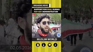 Paris May Day, shows solidarity with IRAN