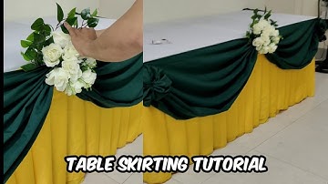 KNIFE PLEATS WITH SCALLOP DESIGN TABLE SKIRTING TUTORIAL