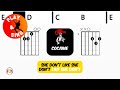 Eric Clapton - Cocaine | Scrolling Guitar Chords &amp; Lyrics