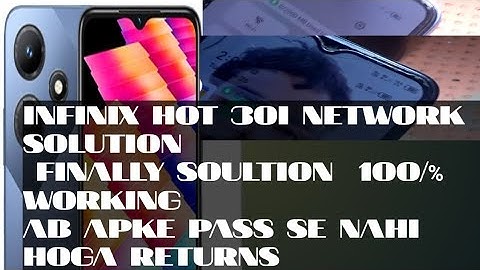 infinix Hot 30i network issue || How to solve the infinix hot 30i network problem