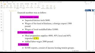 feasibility studies Economic part section 1