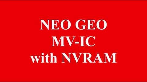 Working repro Neo Geo  MV IC with NVRAM option