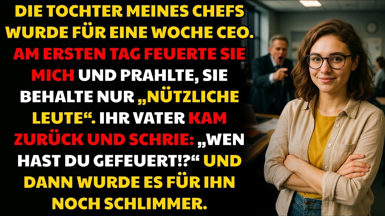 Sie Kündigte Mir „Aus Effizienzgründen“ – Ich Deckte Stattdessen Den Skandal Ihres Vaters Auf 💼