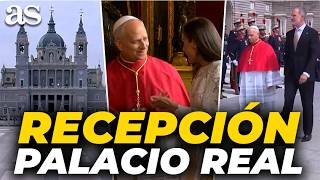 RECEPCIÓN COMPLETA al papa León XIV en el PALACIO REAL de MADRID