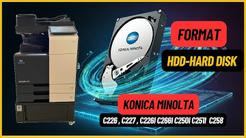 HOW TO FORMAT HDD HARD DISK OF KONICA MINOLTA IN SERVICE MODE || BIZHUB COPIER ALL HIGH MODELS