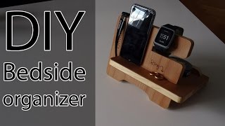 A simple organizer and phone docking station made from two boards. I used the scroll saw to cut out the pieces but you can use any 