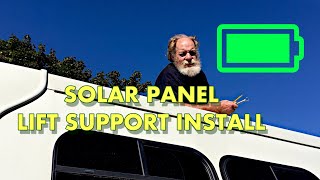 Solar Panel Lift Support Installation - Shuttle Bus Conversion Ep54
