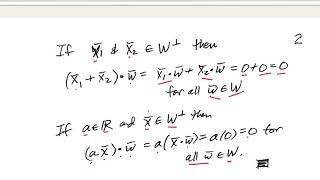 The Orthogonal Complement of a Subspace