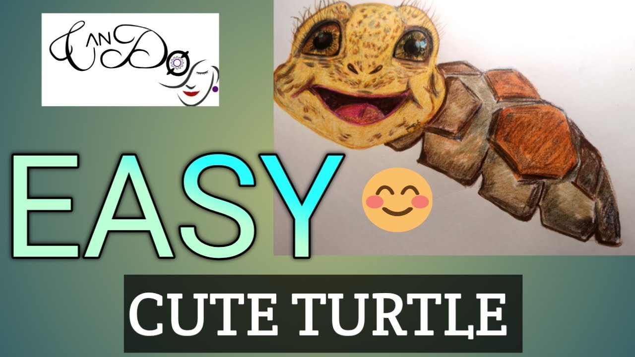 How To Draw A Cute Turtle Step By Step For Beginners| Easy Cute Turtle ...