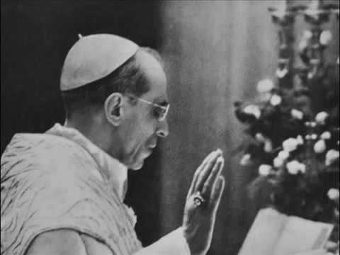 Papa Pio XII canta Praefatio Paschalis (prefácio do Cânon Romano da Missa)