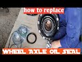 MAN TGA,changing wheel hub reduction axel oil seal.