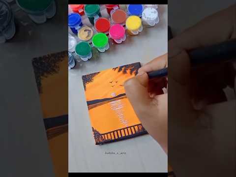 Sunset painting 🌇#art #painting #viral #shortsfeed #trending #youtubeshorts #shorts #shortvideo