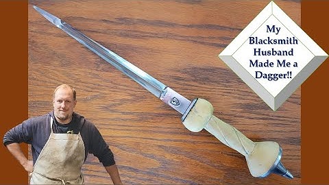 My Blacksmith Husband Made Me a 16th Century Bollock Dagger!