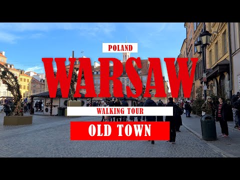 [4K] Poland Warsaw walking tour Old Town/Polska Warszawa spacer po Starówce