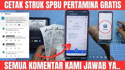 Cetak struk spbu pertamina pakai aplikasi printer bluetooth gratis