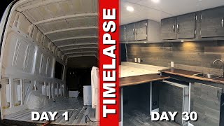 Complete Van Conversion Timelapse - First Time DIY Sprinter Van Build