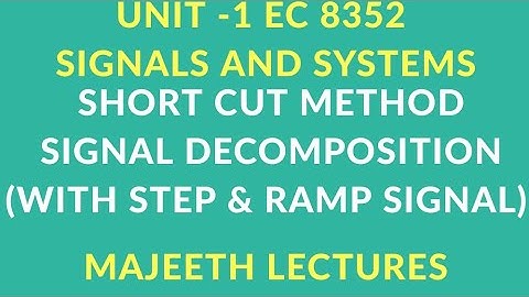 EC 8352 SIGNALS AND SYSTEMS SIGNAL DECOMPOSITION WITH STEP AND RAMP SHORTCUT