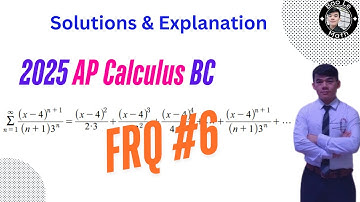 2025 AP Calculus BC FRQ #6 – Step-by-Step Solution