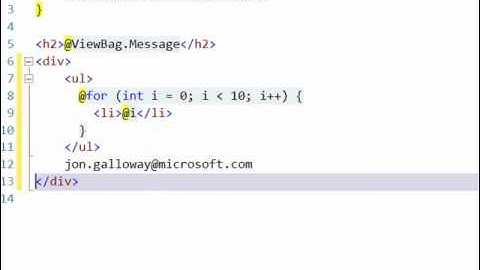 MVC 3 -- Razor View Engine
