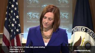 North Korea questions at State Dept. briefing, September 3, 2014
