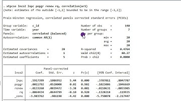 Stata16: Estimate Panel Data Models using PCSE Technique (Part 2)