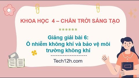 Giảng bài 6: Ô nhiễm không khí,bảo vệ môi trường không khí | Bài giảng khoa học 4 chân trời sáng tạo