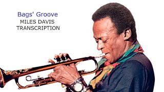 Bags' Groove/Milt Jackson. Miles Davis' (Bb) Solo. Transcribed by Carles Margarit chords