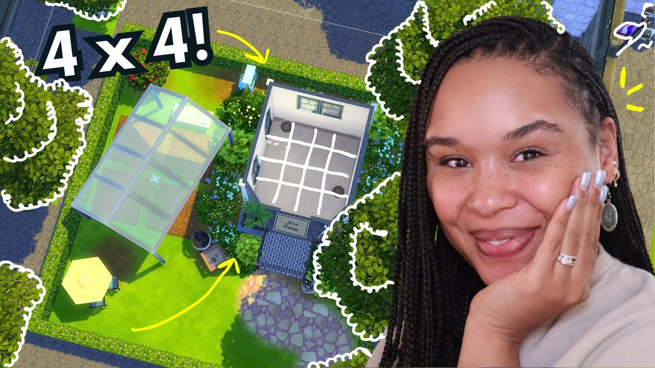 challenging myself by building the TINIEST 4x4 house possible in the sims! | Build Challenge