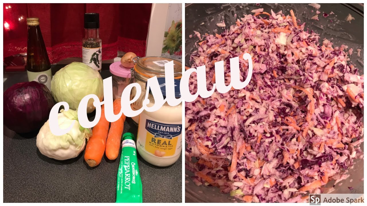 How to make coleslaw salad at home YouTube