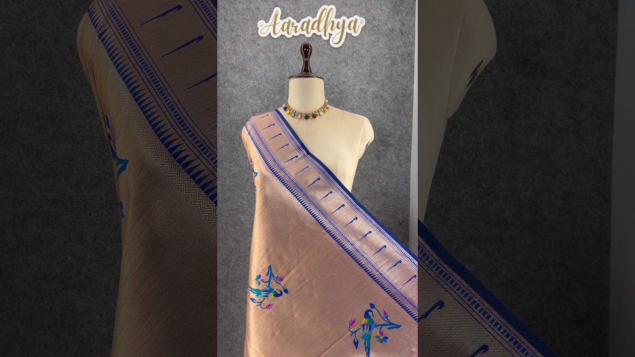 Pure Fully Zari Woven Parrot Motif Paithani Dupatta