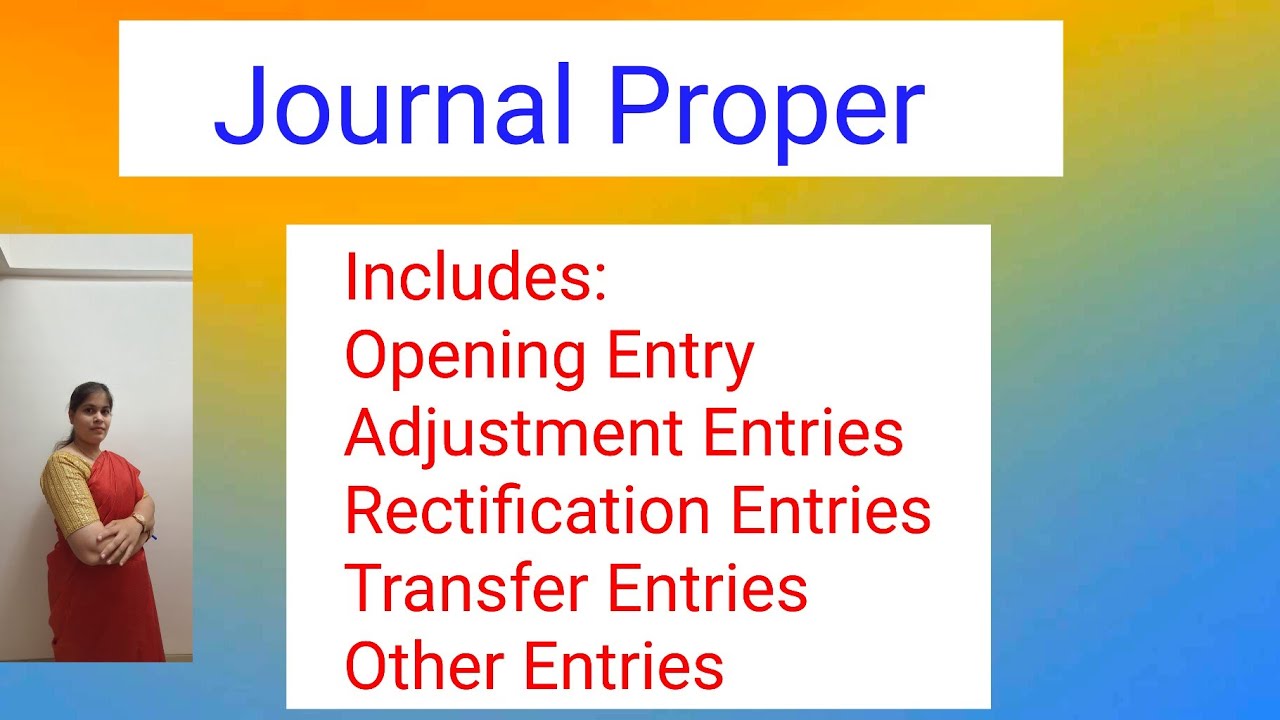 Accounting Concepts - Journal Proper | Class 11 Accounts - YouTube