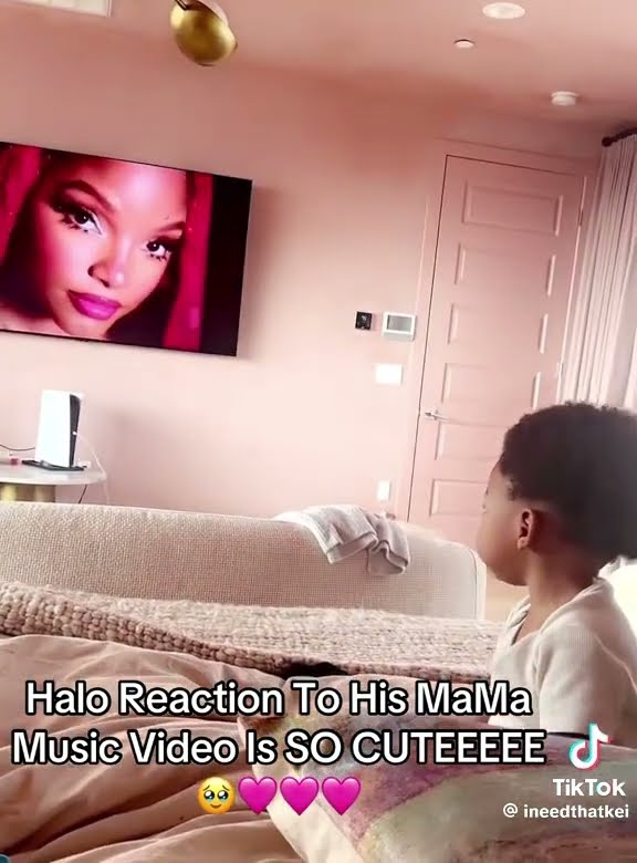 Halo reaction to his mama Music Video #hoodnews #halle #halo #trending #viralvideo #musicvideo #lol