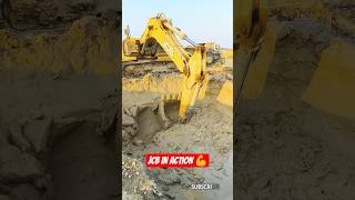 JCB Excavator Digging Deep Mud Pit | Satisfying Heavy Work 🔥 #shorts #jcbexcavator #jcbtractor