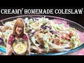 HOMEMADE CREAMY COLESLAW | How to Make Easy Coleslaw Recipe