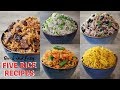 5 Quick and Easy  Rice Recipes  I Nanaaba's Kitchen  I  Quick and Easy Tasty Lunch and Dinner ideas