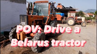 Cab view | Belarus 852 tractor | GoPro video