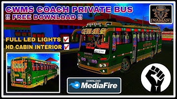 ||••PRIVATE BUS MOD FOR BUSSID••||••CWMS COACH PRIVATE BUS••||••BUS SIMULATOR INDONESIA••||••#viral