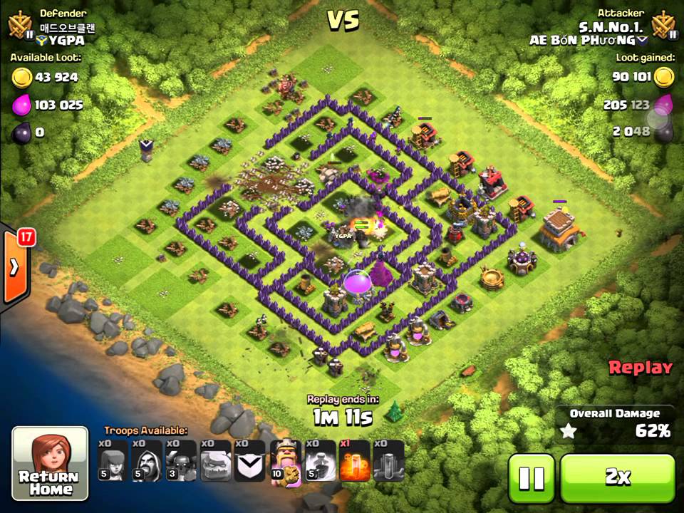 COC.SN GOWIPE AND EARTHQUAKES SPELL. 3 STAR STRATEGY. YouTube