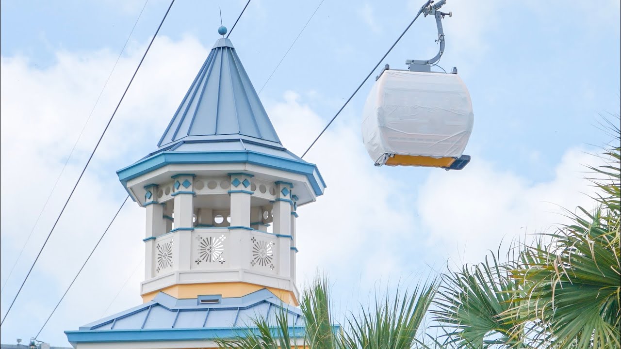 Disney Skyliner Gondola System Testing Begins at Disney's Caribbean Beach Resort