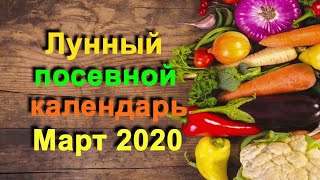 ЛУННЫЙ КАЛЕНДАРЬ САДОВОДА и ОГОРОДНИКА на МАРТ 2020 года.