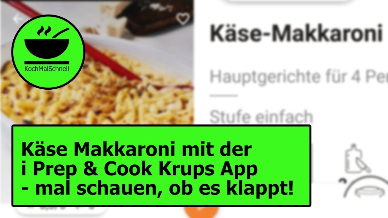 Käse Makkaroni mit der i Prep & Cook Hp 6051 von Krups und der App mit KochMalSchnell