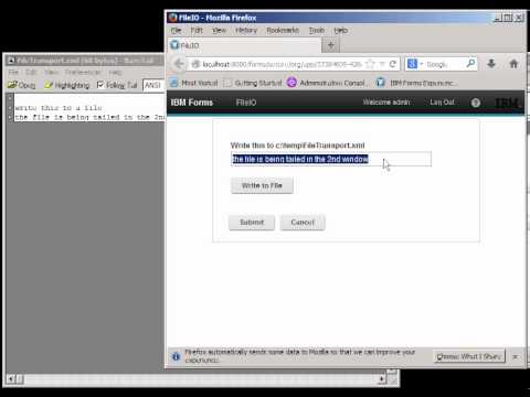 IBM Forms Experience Builder - Writing data to a file