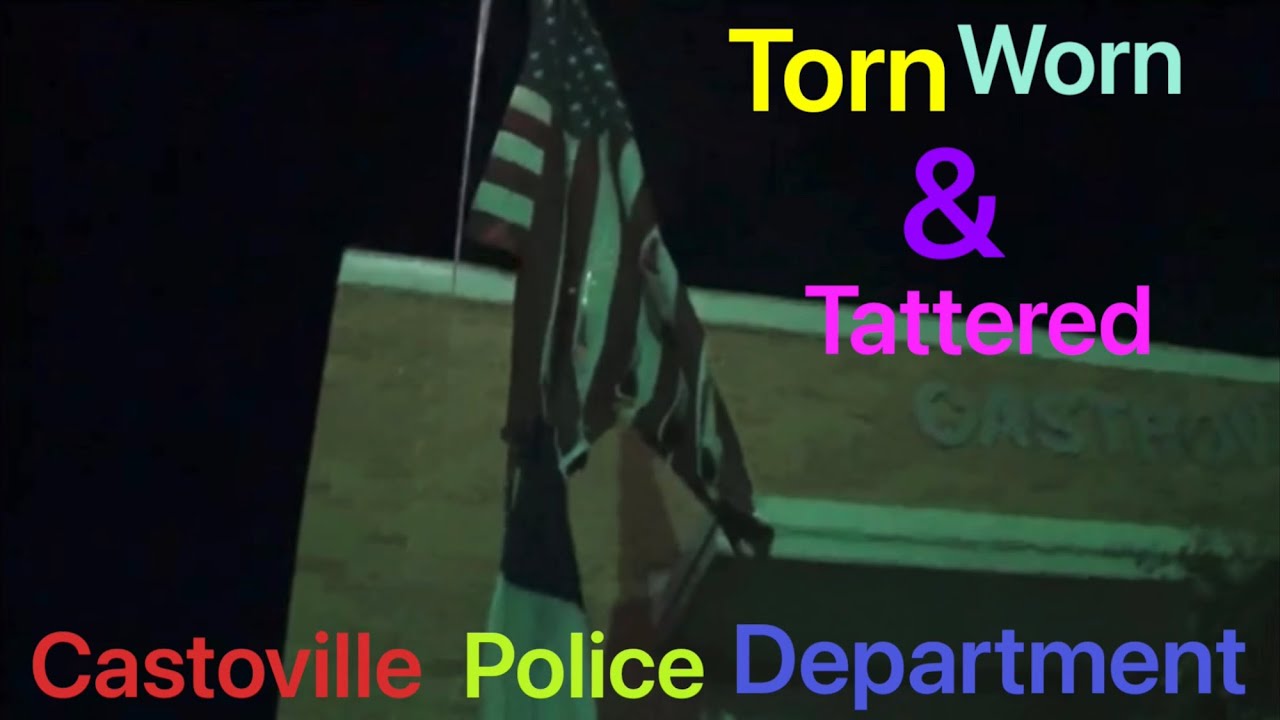 Disgusting Flag Display!! Castroville Police Department!!￼