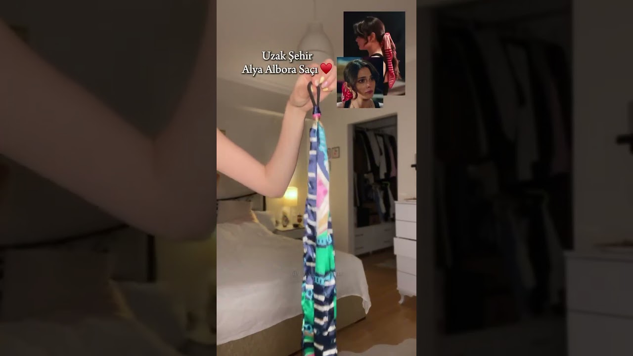 Fuları tokaya bağlama yöntemi ✨ uzak şehir alya albora saç modeli🧡 instagram - sidelyaze 