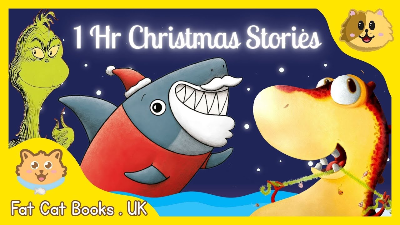 1 hour Christmas Stories for children | Santa jaws, Grinch, Dinosaur poops, It's Christmas David