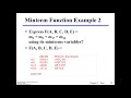 Lecture 13 - Digital Logic Design - Minterm and Maxterm Examples - Function Complements