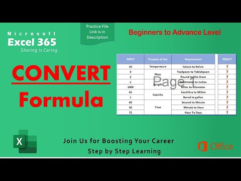 Convert Measurement Units in Excel | How to Use Convert Function | #ExcelVBAACademy