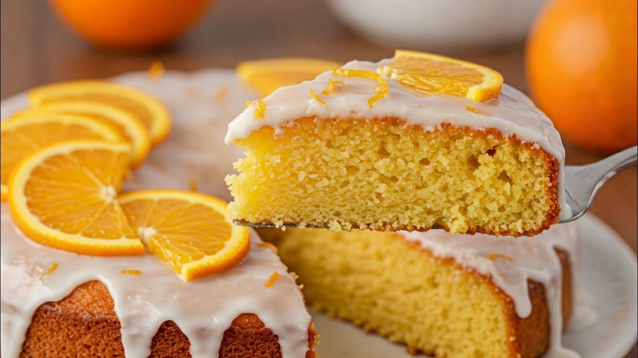 Eggless Orange Cake Recipe كيكة البرتقال بدون بيض