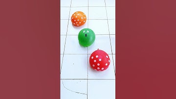 Orange Green Red Water Balloon Orbeez Popping 🎉 #balloon #asmr #satisfying #poppballons #funny